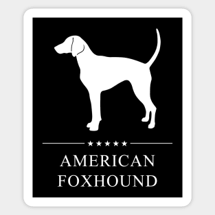 American Foxhound Dog White Silhouette Sticker